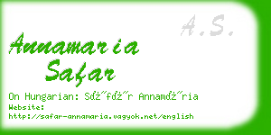 annamaria safar business card
